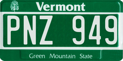 VT license plate PNZ949