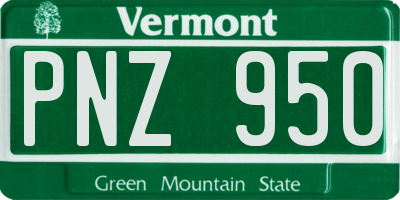 VT license plate PNZ950