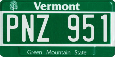VT license plate PNZ951
