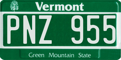 VT license plate PNZ955