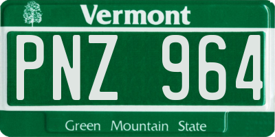 VT license plate PNZ964