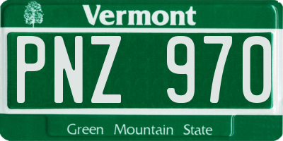 VT license plate PNZ970