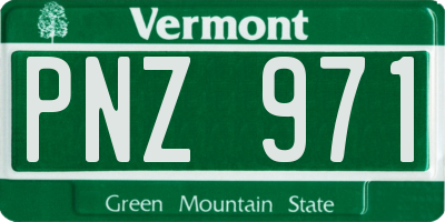 VT license plate PNZ971