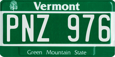 VT license plate PNZ976