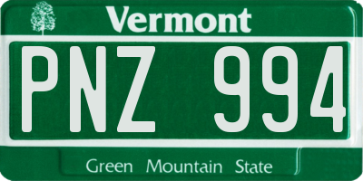 VT license plate PNZ994