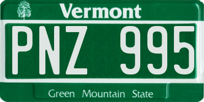 VT license plate PNZ995