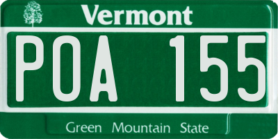 VT license plate POA155