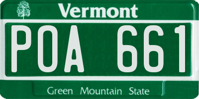 VT license plate POA661