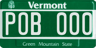 VT license plate POB000