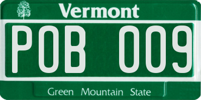 VT license plate POB009