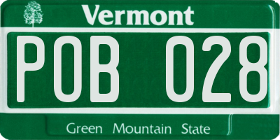 VT license plate POB028