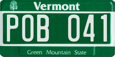 VT license plate POB041