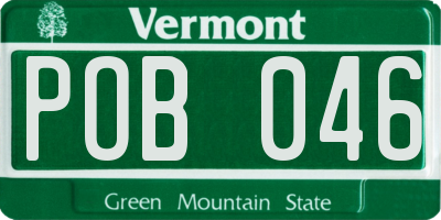 VT license plate POB046
