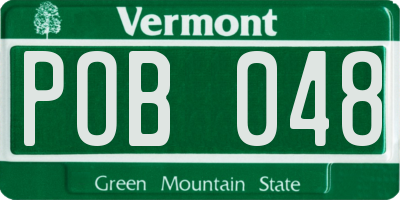 VT license plate POB048