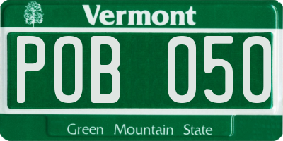 VT license plate POB050