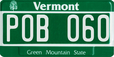 VT license plate POB060