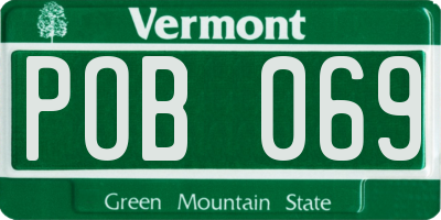 VT license plate POB069
