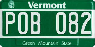 VT license plate POB082