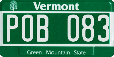 VT license plate POB083