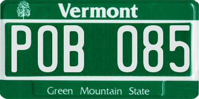 VT license plate POB085