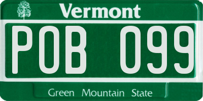 VT license plate POB099