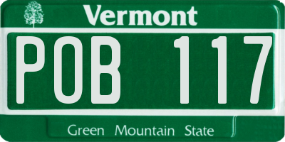 VT license plate POB117
