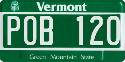 VT license plate POB120