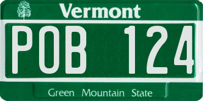 VT license plate POB124