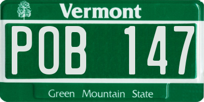 VT license plate POB147