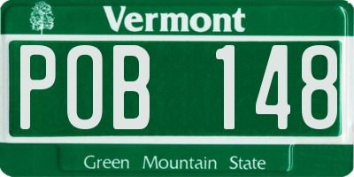 VT license plate POB148