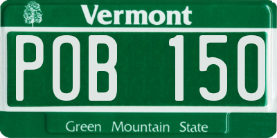 VT license plate POB150