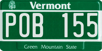 VT license plate POB155