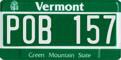 VT license plate POB157
