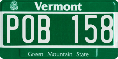 VT license plate POB158
