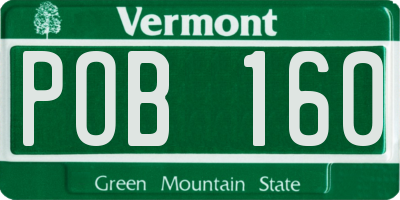 VT license plate POB160