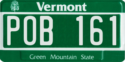 VT license plate POB161