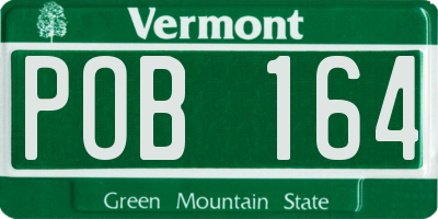 VT license plate POB164
