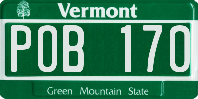VT license plate POB170