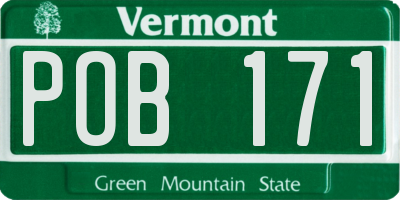 VT license plate POB171