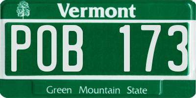 VT license plate POB173