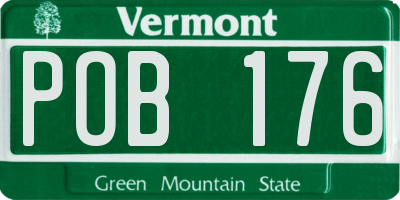 VT license plate POB176