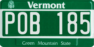 VT license plate POB185