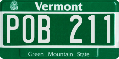 VT license plate POB211