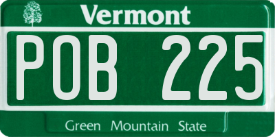 VT license plate POB225