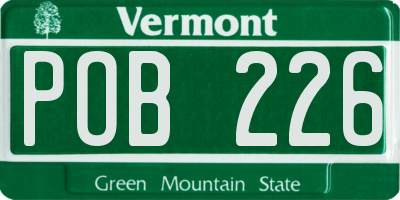 VT license plate POB226
