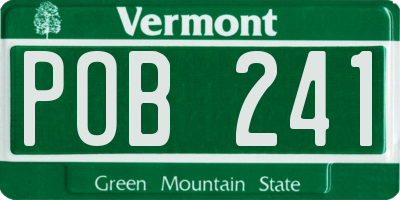 VT license plate POB241