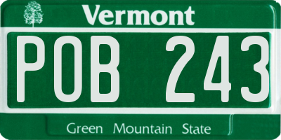 VT license plate POB243