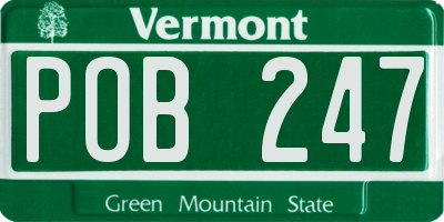 VT license plate POB247