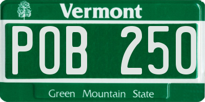 VT license plate POB250