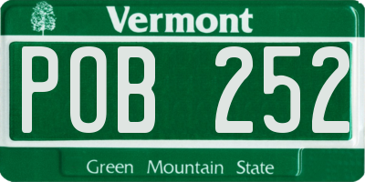VT license plate POB252